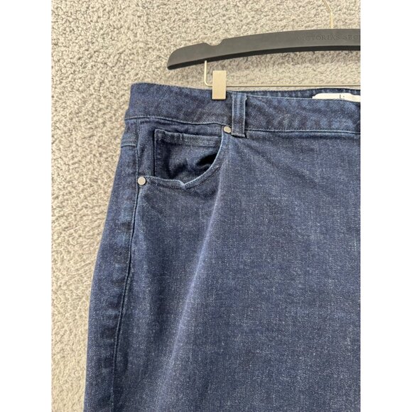 Cabi Trouser Jeans Denim Jeans Size 18 Dark Wash Stretch Wide Leg - Picture 3 of 10